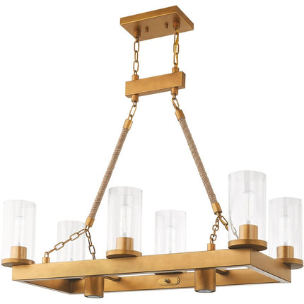 Eight Light Dimmable Chandelier With Shades HomeRoots