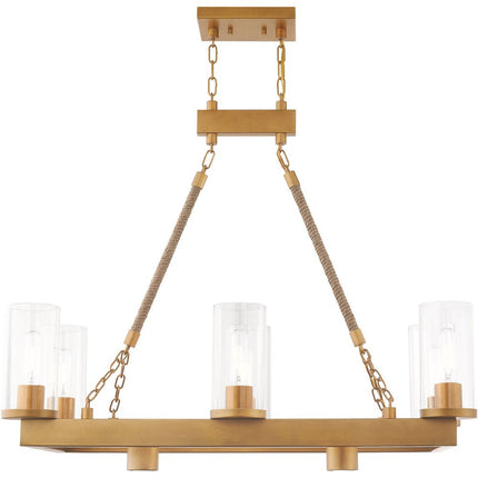 Eight Light Dimmable Chandelier With Shades HomeRoots