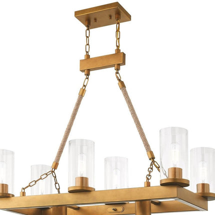 Eight Light Dimmable Chandelier With Shades HomeRoots