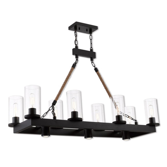 Bronze Eleven Light Metal Dimmable Chandelier With Shades HomeRoots