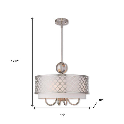 Five Light Dimmable Chandelier With Shades HomeRoots