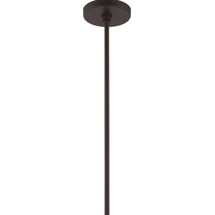 Bronze Four Light Metal Dimmable Chandelier With Shades