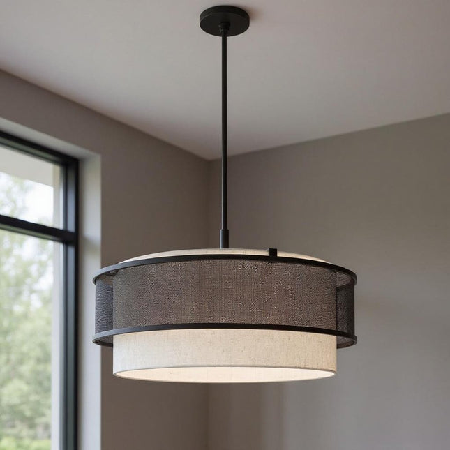 Bronze Four Light Dimmable Chandelier With Shades HomeRoots