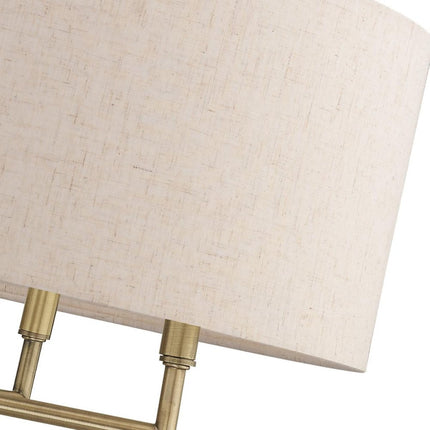Antiqued Brass Six Light Metal Dimmable Chandelier With Shades