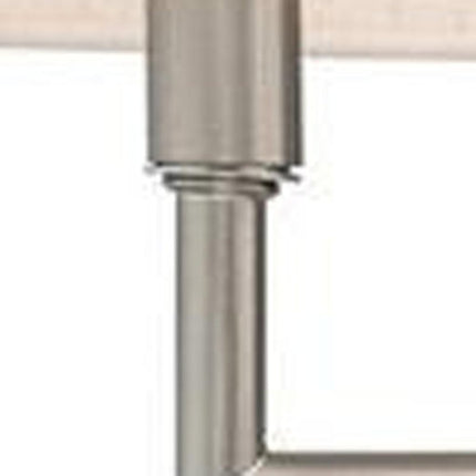 Nickel Six Light Metal Dimmable Chandelier With Shades