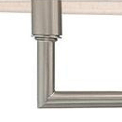 Nickel Six Light Metal Dimmable Chandelier With Shades