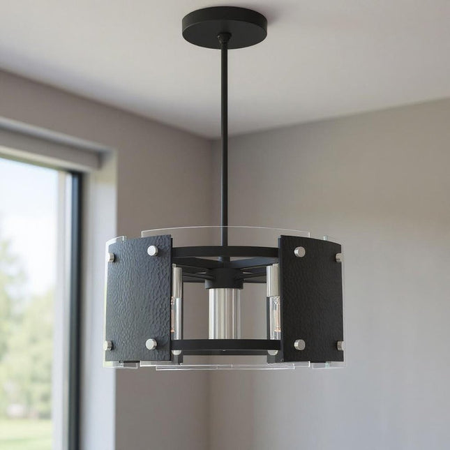 Seven Light Dimmable Chandelier With Shades HomeRoots