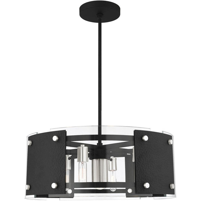 Seven Light Dimmable Chandelier With Shades HomeRoots