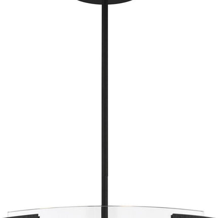 Black Seven Light Metal Dimmable Chandelier With Shades