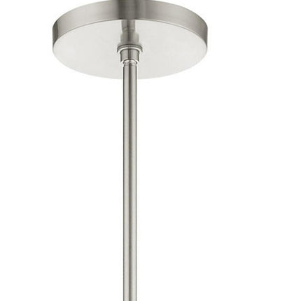Nickel Seven Light Metal Dimmable Chandelier With Shades