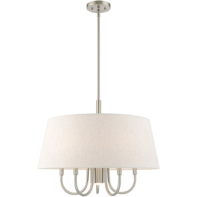 Six Light Dimmable Chandelier With Shades HomeRoots