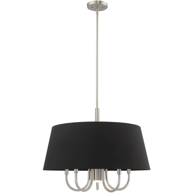 Six Light Dimmable Chandelier With Shades HomeRoots