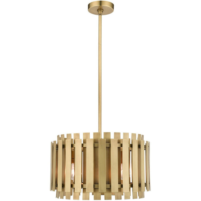 Five Light Dimmable Chandelier With Shades HomeRoots