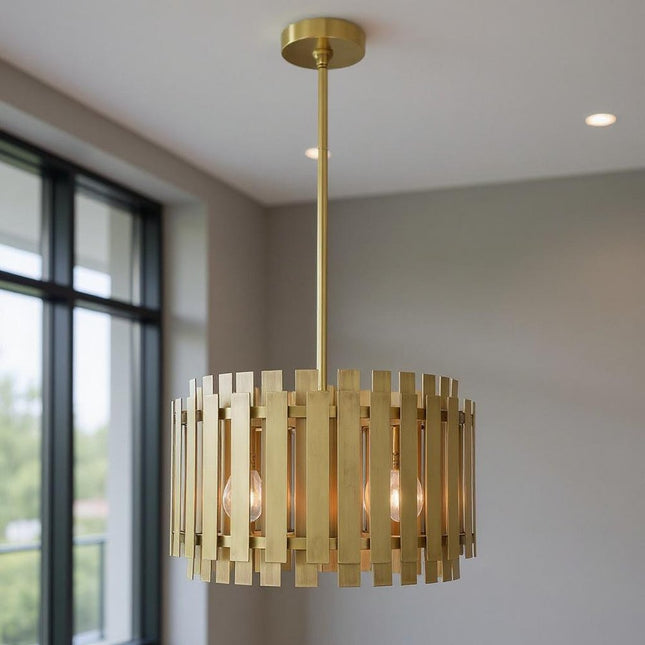 Five Light Dimmable Chandelier With Shades HomeRoots