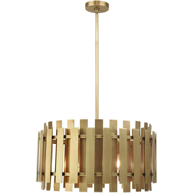 Six Light Dimmable Chandelier With Shades HomeRoots