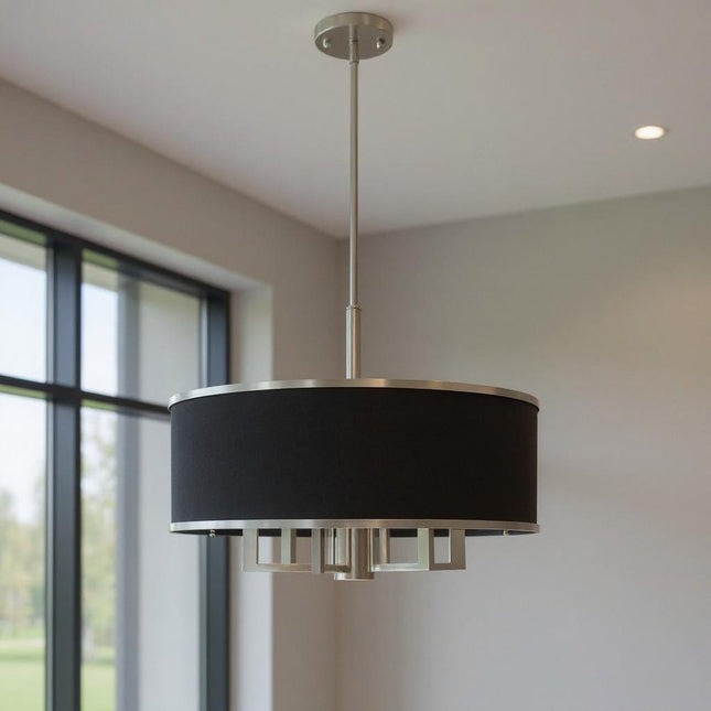Seven Light Dimmable Chandelier With Shades HomeRoots