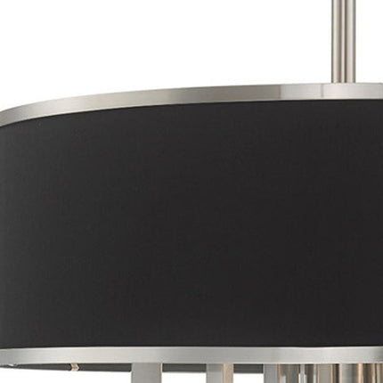 Nickel Seven Light Metal Dimmable Chandelier With Shades