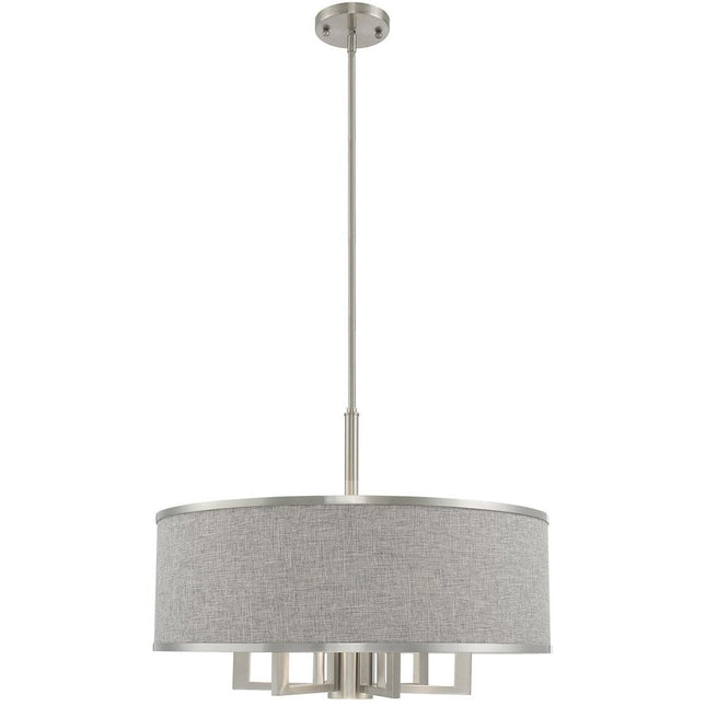 Seven Light Dimmable Chandelier With Shades HomeRoots
