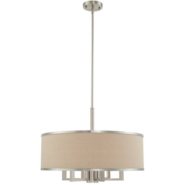 Seven Light Dimmable Chandelier With Shades HomeRoots
