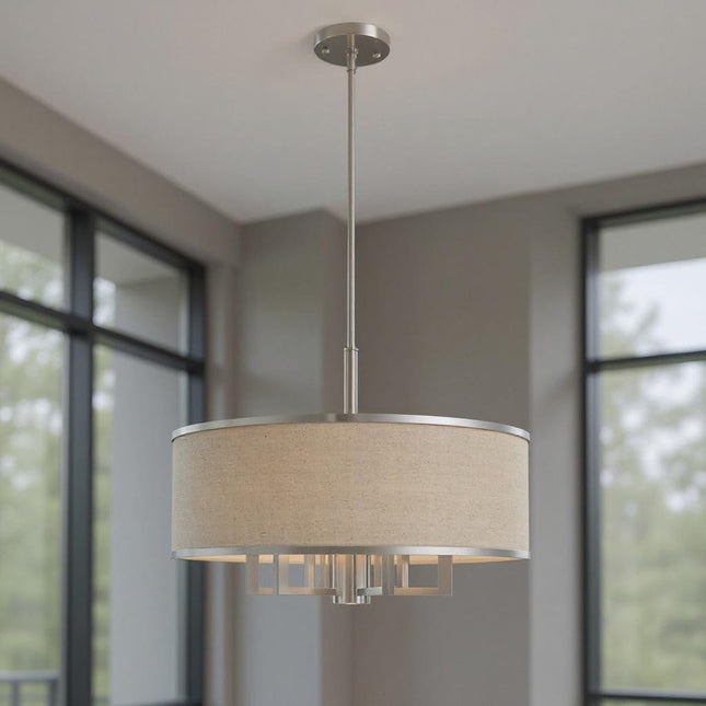 Seven Light Dimmable Chandelier With Shades HomeRoots