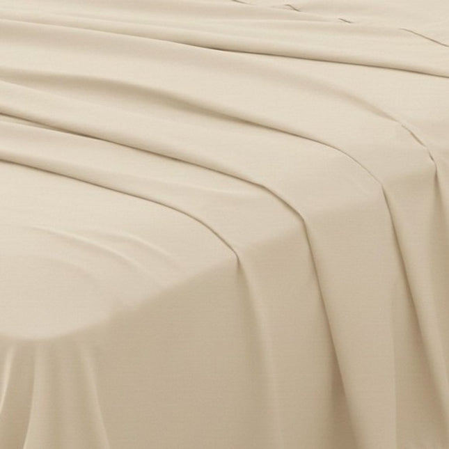 Four Piece Ivory Cotton King Sheet Set HomeRoots
