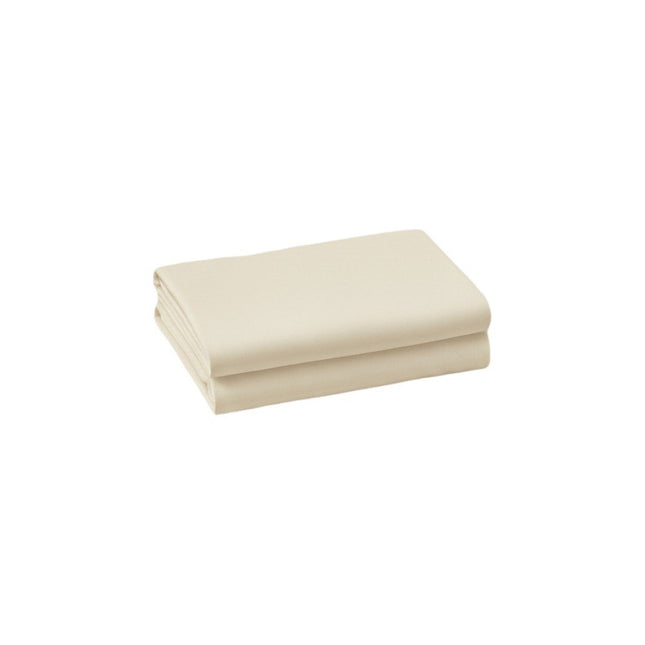 Set of Two Ivory Cotton King Pillowcases HomeRoots