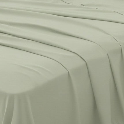 Set of Two Sage Cotton Queen Pillowcases