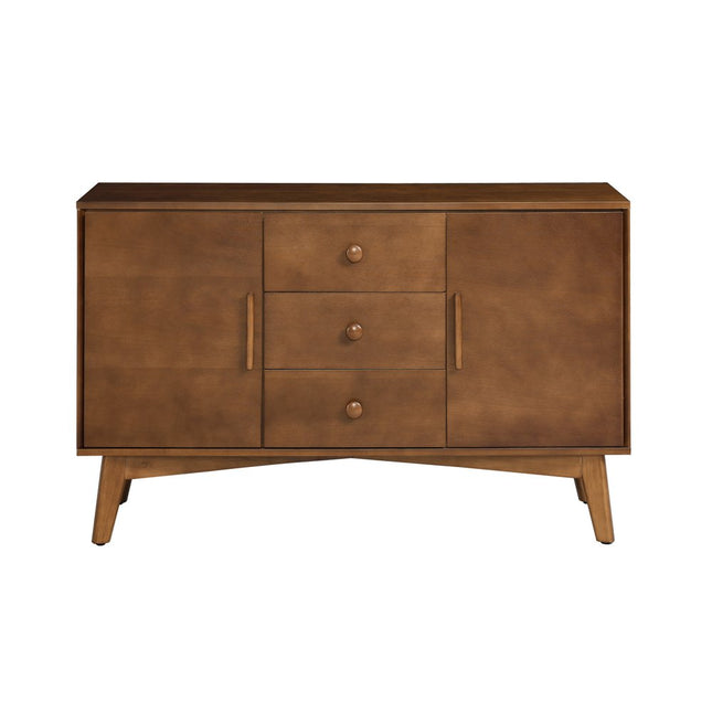 47" Brown Wood Three Drawer Sideboard With Two Doors HomeRoots