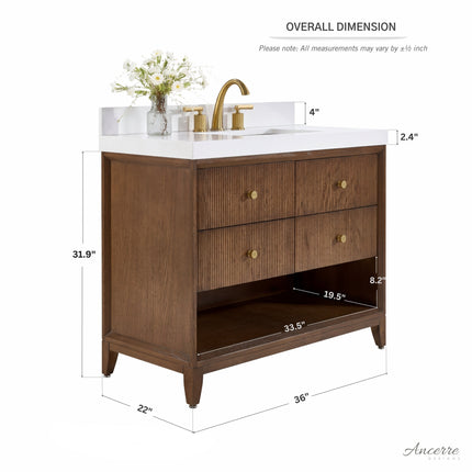 Momo 36" Bath Vanity Set Ancerre Designs