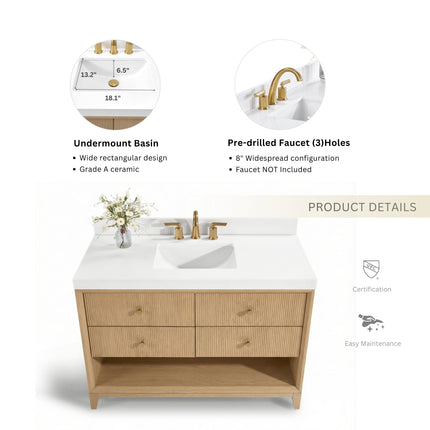 Momo 48" Bath Vanity Set Ancerre Designs