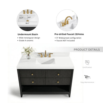 Momo 48" Bath Vanity Set Ancerre Designs