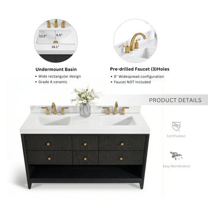 Momo 60" Bath Vanity Set Ancerre Designs