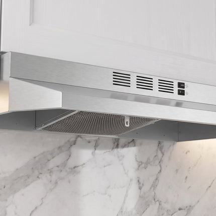 Forno Cappa 30-Inch Under Cabinet Range Hood, Stainless Steel, 200 CFM, Convertible, LED Lighting FORNO