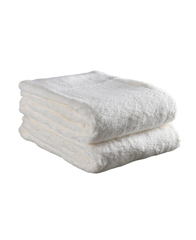 Set of Two White Cotton 30" X 54" Quick Dry Terry Cloth Bath Towels HomeRoots