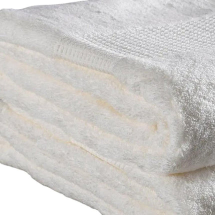Set of Two White Turkish Cotton 13" X 13" Quick Dry Terry Cloth Washcloths HomeRoots