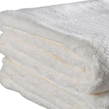 Set of Two White Turkish Cotton 13" X 13" Quick Dry Terry Cloth Washcloths HomeRoots