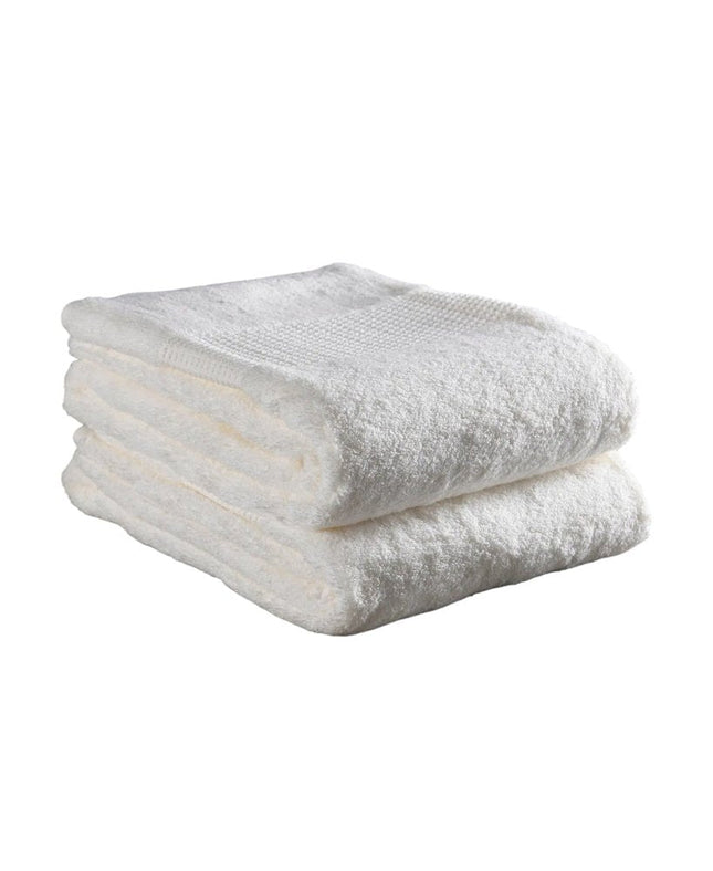Set of Two Ivory Cotton 13" X 13" Quick Dry Terry Cloth Washcloths HomeRoots