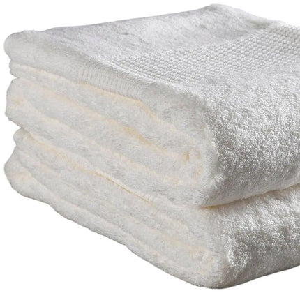 Set of Two Ivory Cotton 13" X 13" Quick Dry Terry Cloth Washcloths HomeRoots
