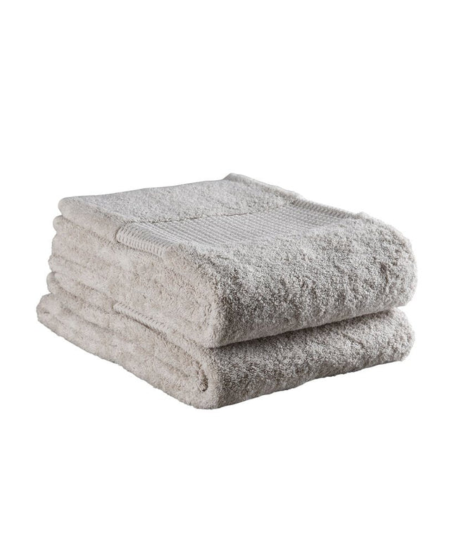 Set of Two Beige Cotton 16" X 30" Quick Dry Terry Cloth Hand Towels HomeRoots