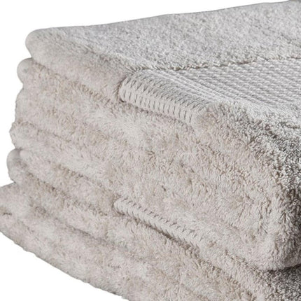 Set of Two Beige Cotton 13" X 13" Quick Dry Terry Cloth Washcloths HomeRoots