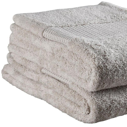 Set of Two Beige Cotton 13" X 13" Quick Dry Terry Cloth Washcloths HomeRoots