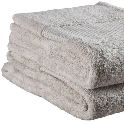 Set of Two Beige Cotton 13" X 13" Quick Dry Terry Cloth Washcloths HomeRoots