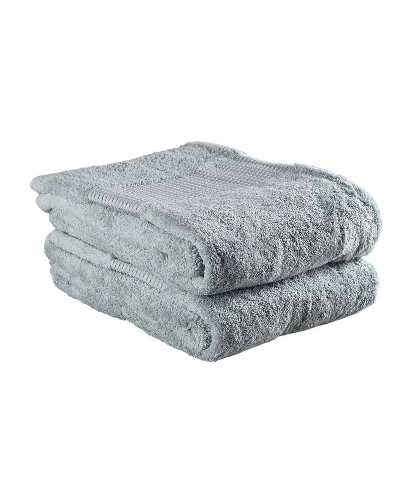 Set of Two Sea Green Cotton 13" X 13" Quick Dry Terry Cloth Washcloths