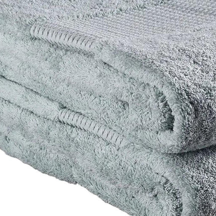 Set of Two Sea Green Cotton 13" X 13" Quick Dry Terry Cloth Washcloths HomeRoots