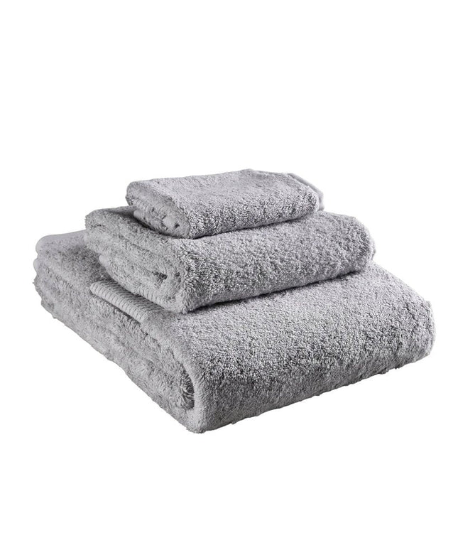 Set of Three Light Gray Cotton Quick Dry Terry Cloth Towels HomeRoots