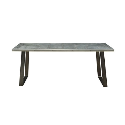 ACME 70105 Kaylia Dining Table, Aluminum & Gunmetal
