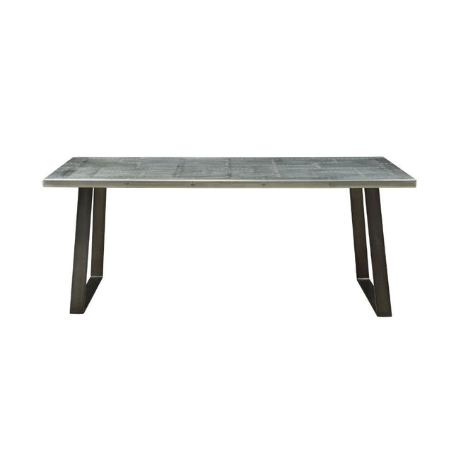 ACME 70105 Kaylia Dining Table, Aluminum & Gunmetal