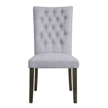 ACME 70168 Merel Side Chair (Set-2), Gray Linen & Gray Oak
