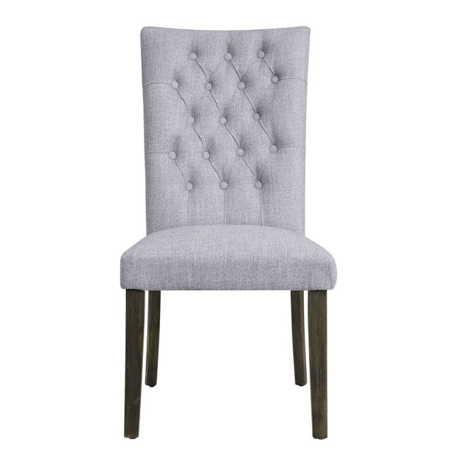 ACME 70168 Merel Side Chair (Set-2), Gray Linen & Gray Oak