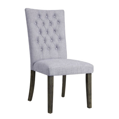 ACME 70168 Merel Side Chair (Set-2), Gray Linen & Gray Oak ACME Furniture